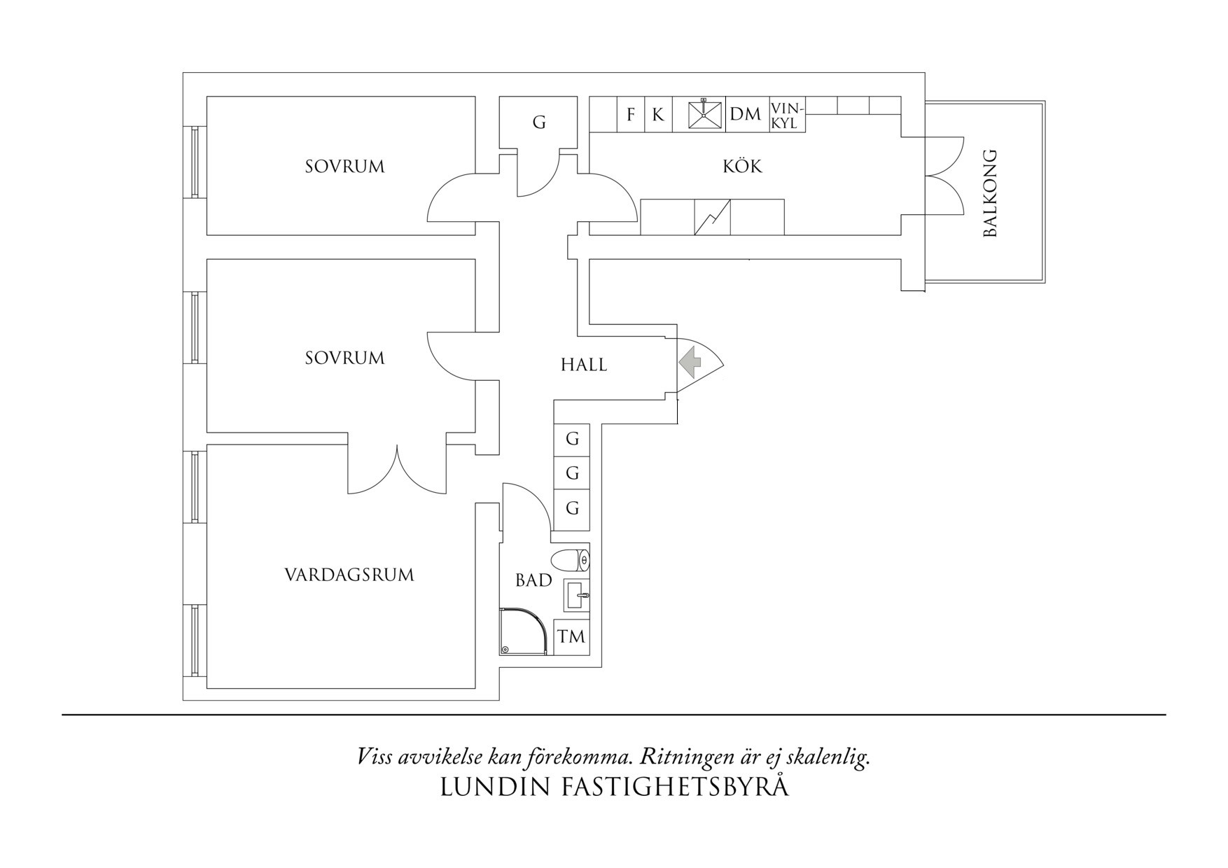 Planritning 1 Storgatan 19A