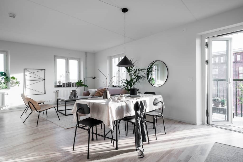 Lågupplöst Öppen planlösning ger plats för de större sällskapen