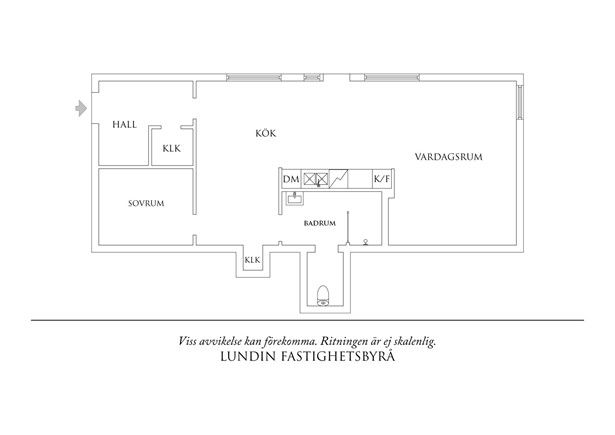 Planritning 1 Pontus Wiknersgatan 9B