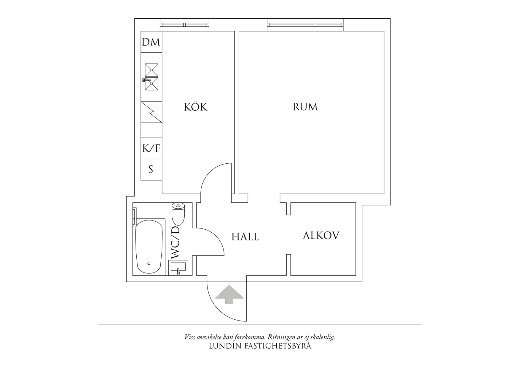 Planritning 1 Krokegatan 9