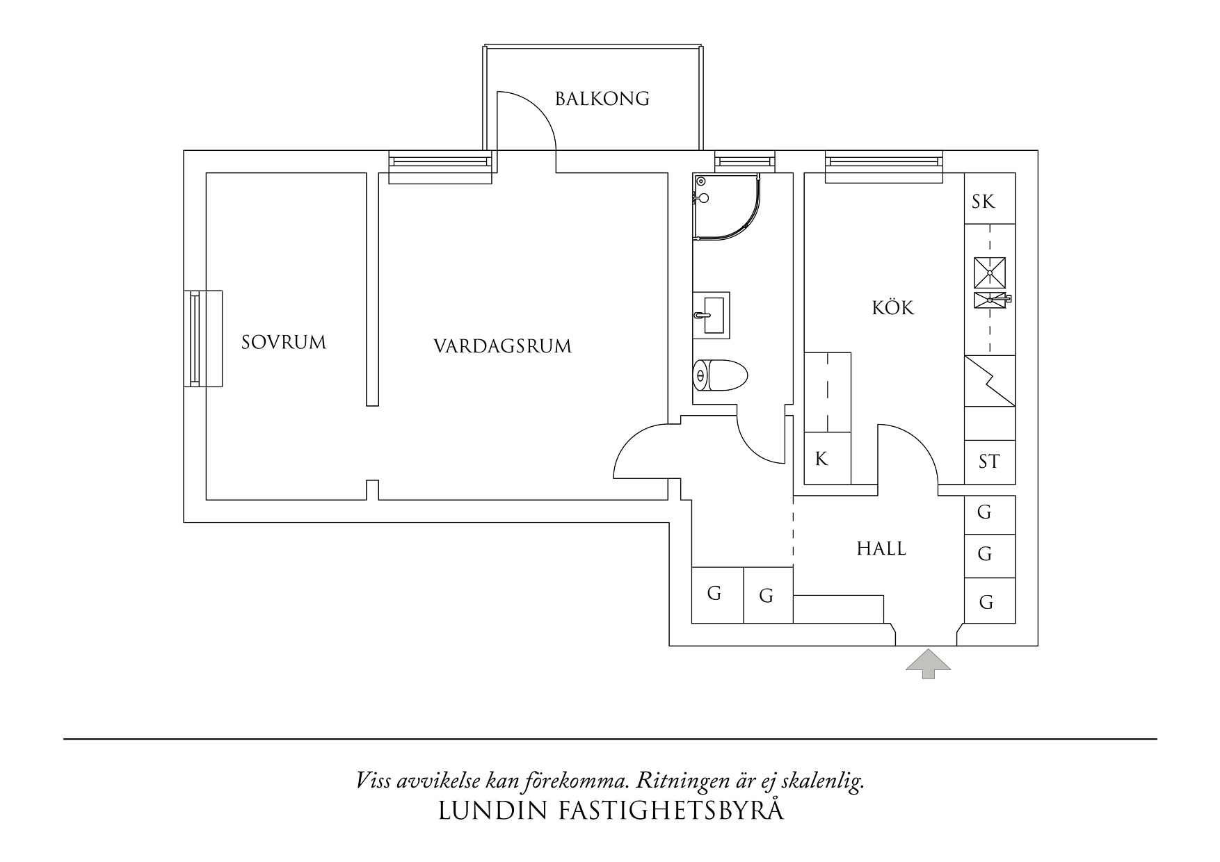 Planritning 1 De Geersgatan 8