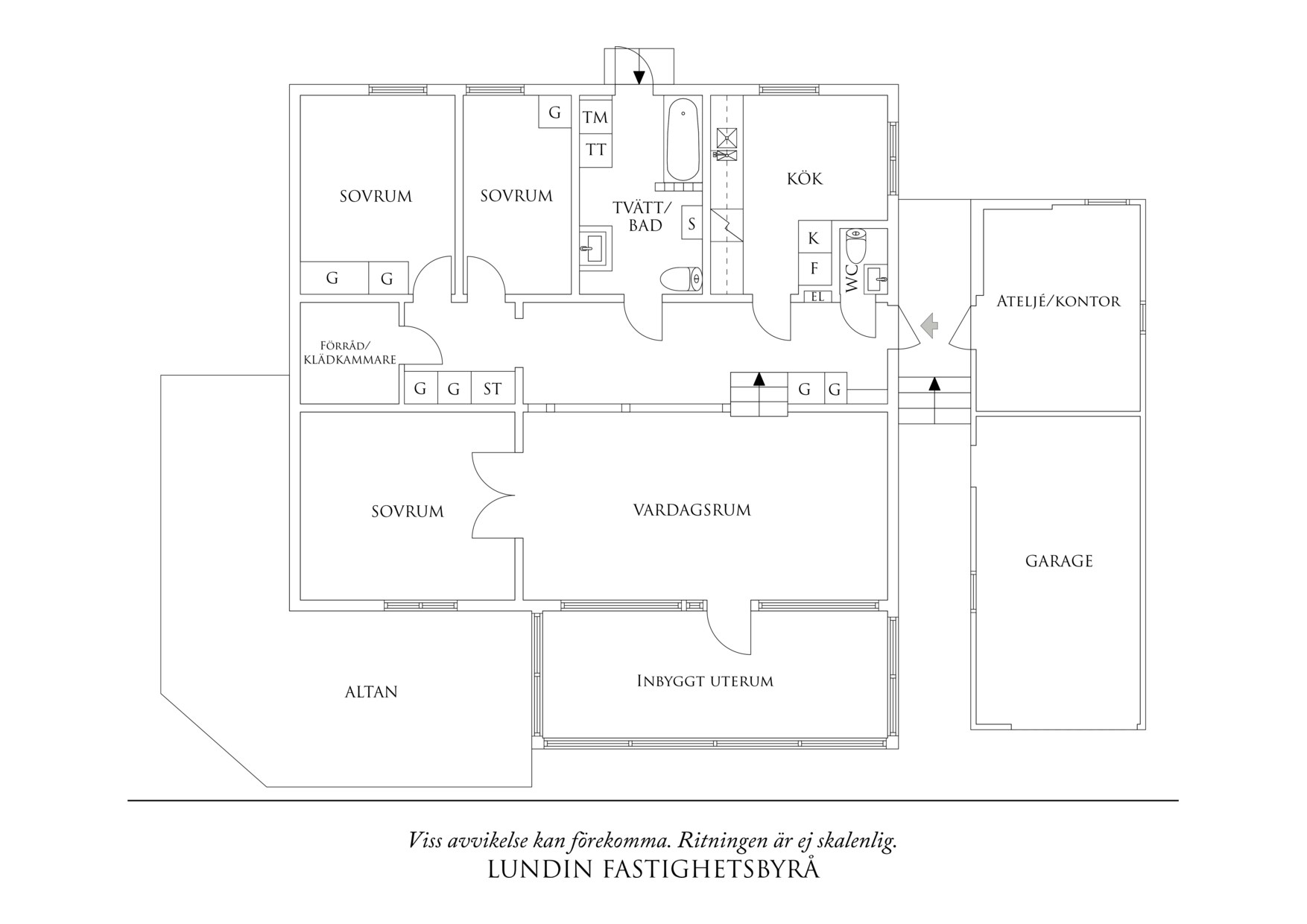 Planritning 1 Övre Östergårdsvägen 22