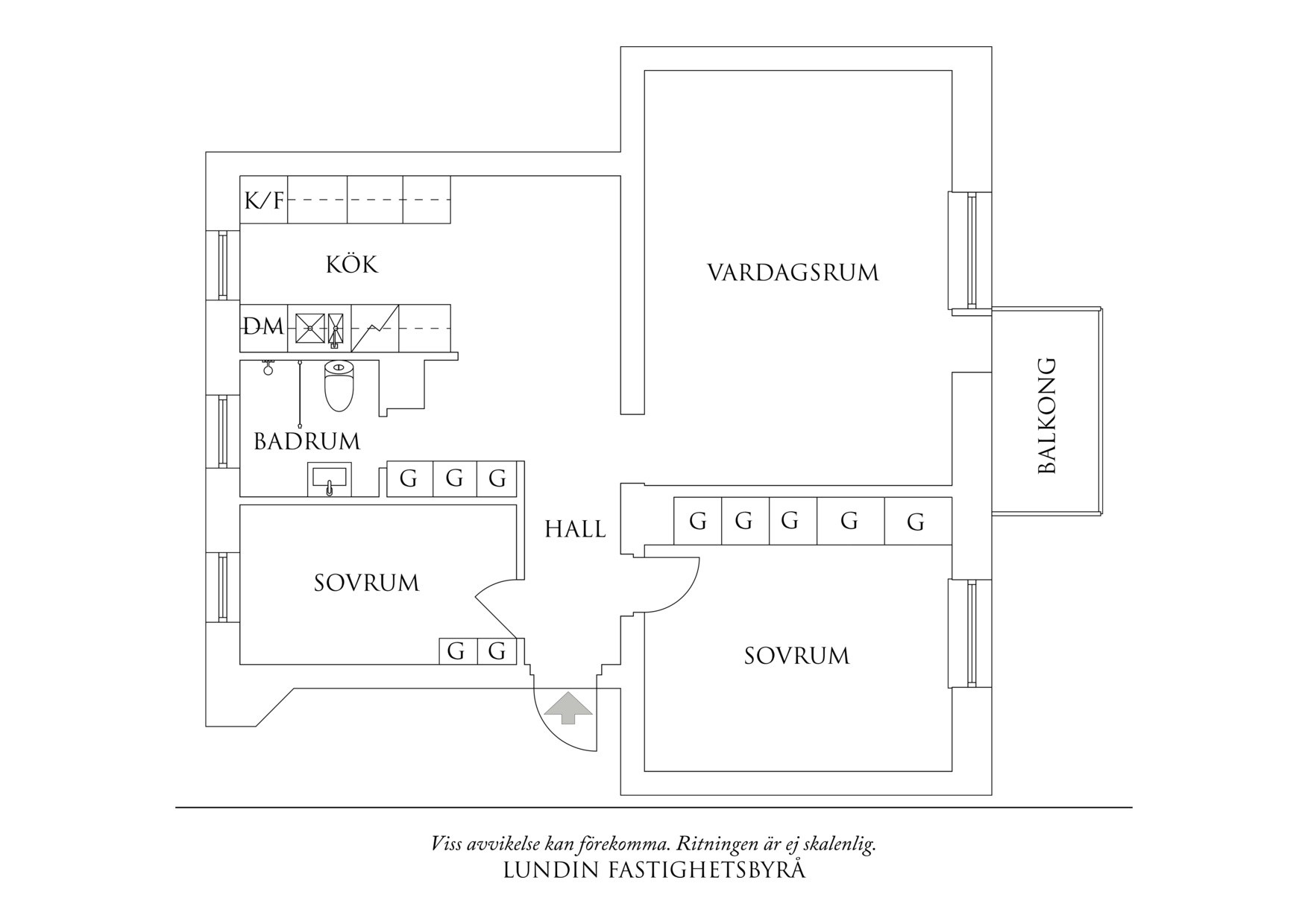 Planritning 1 Birkagatan 20B