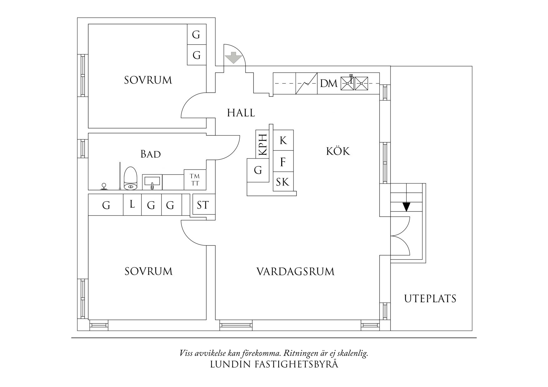 Planritning 1 Lindholmsvägen 20