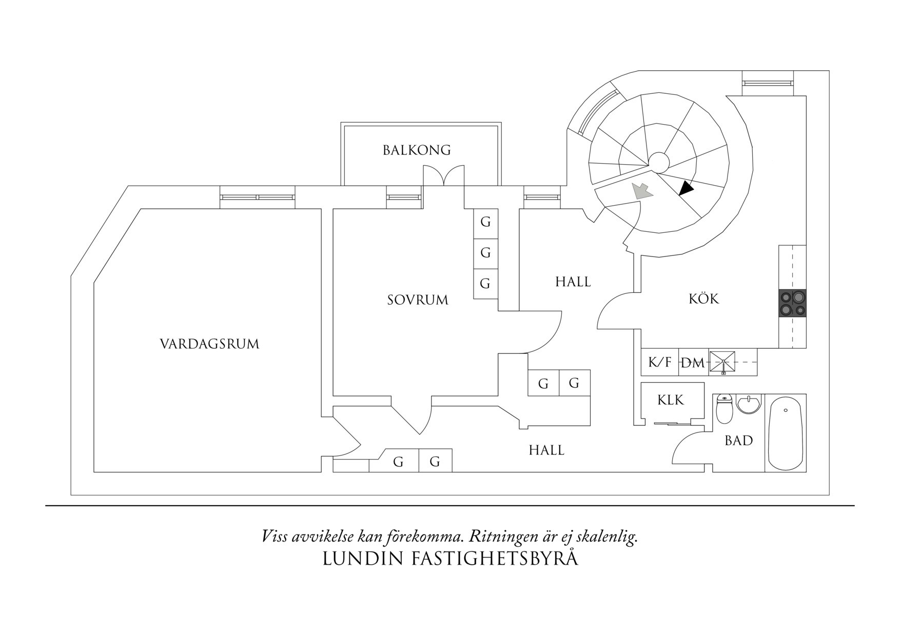 Planritning 2 Chalmersgatan 27D