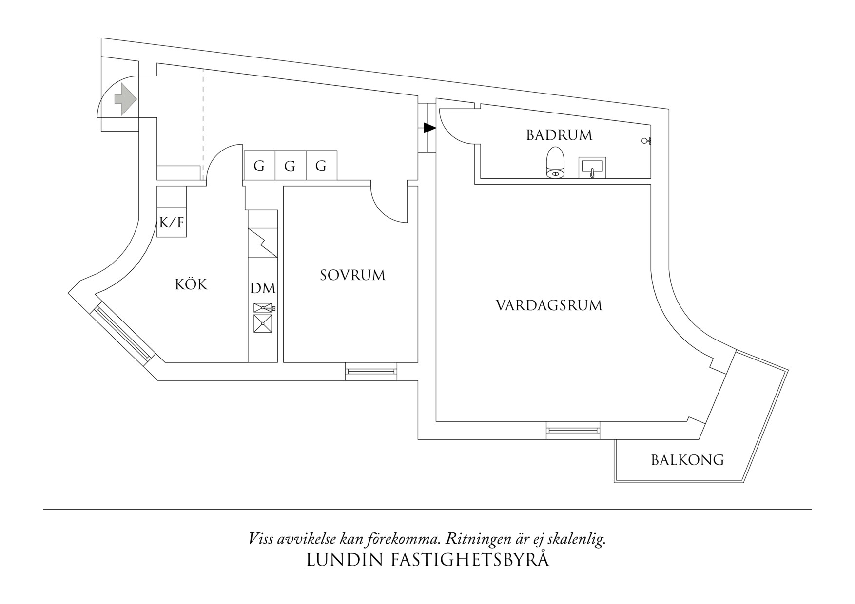 Planritning 1 Friggagatan 13C