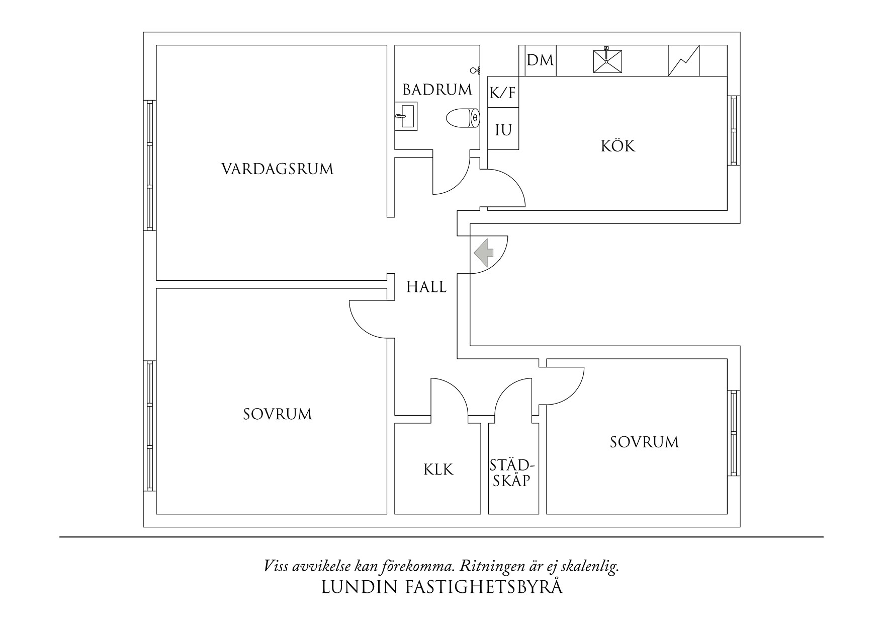 Planritning 1 Lilla Munkebäcksgatan 5B