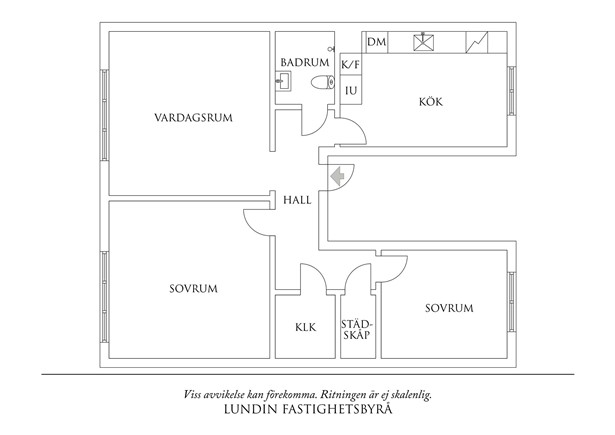 Planritning 1 Lilla Munkebäcksgatan 5B