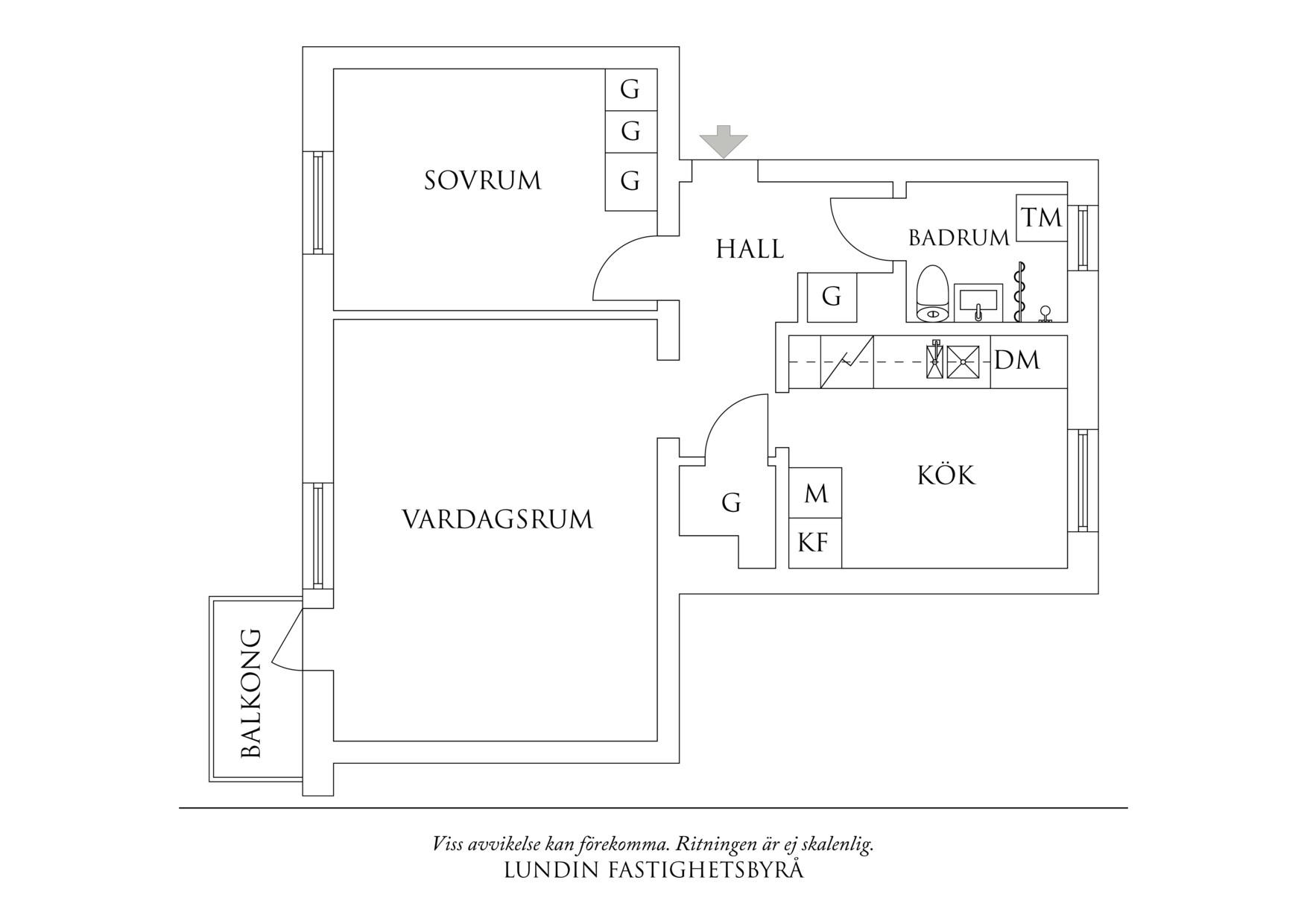 Planritning 1 Wingårdsgatan 11D