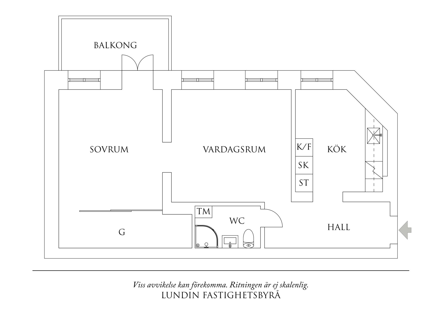 Planritning 1 Hedåsgatan 14B