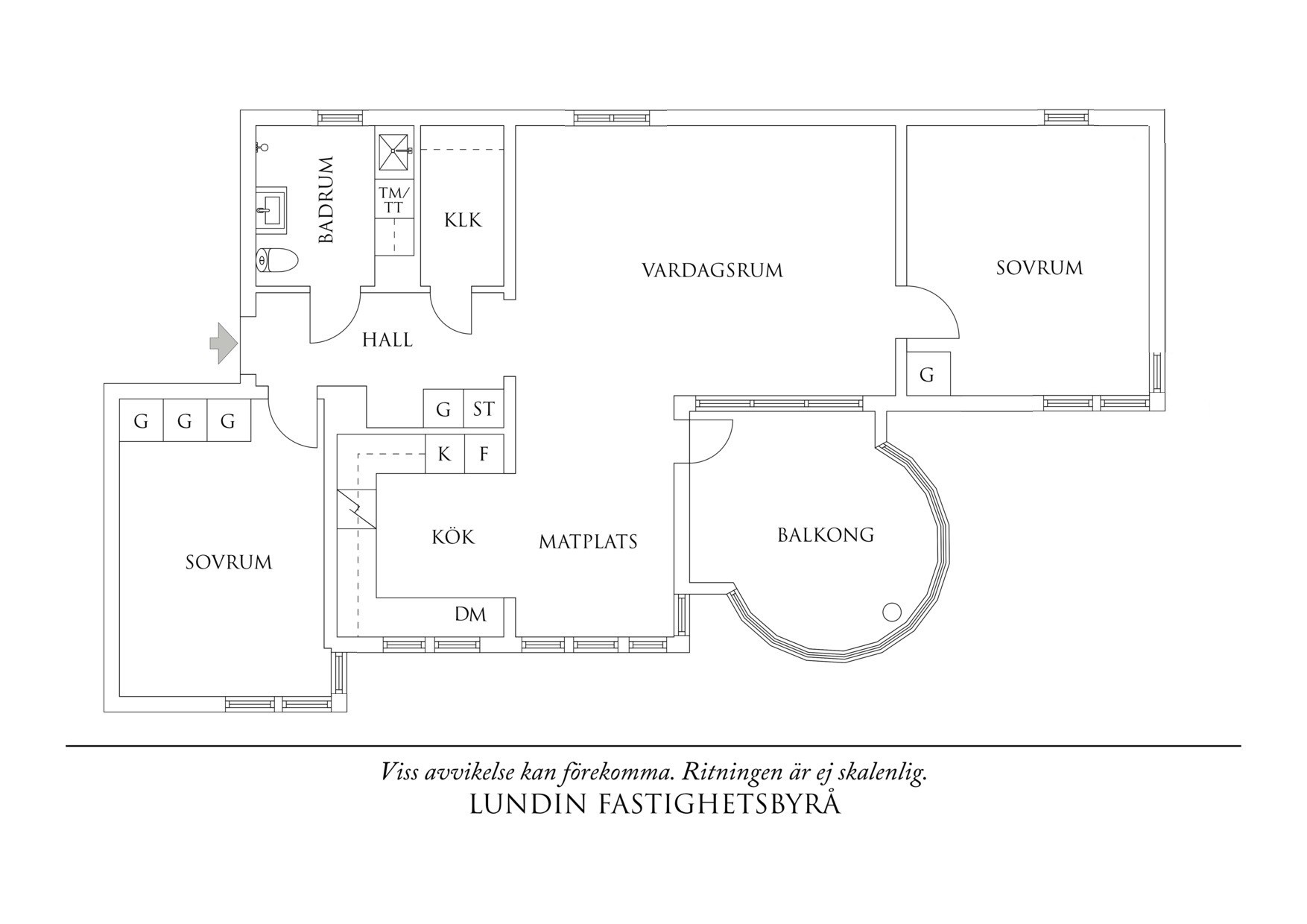 Planritning 1 Fallströmsgatan 12B
