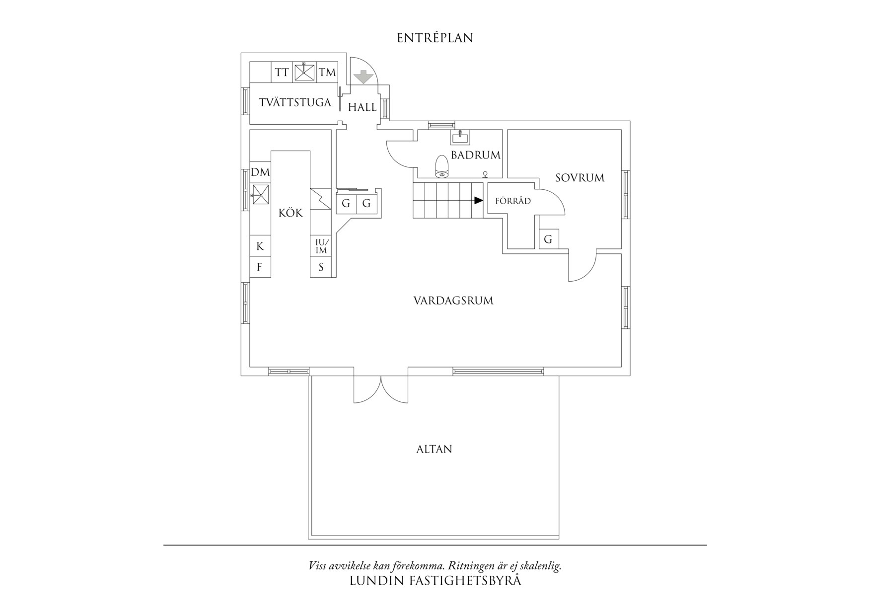 Planritning 1 Nedre Östergårdsvägen 6