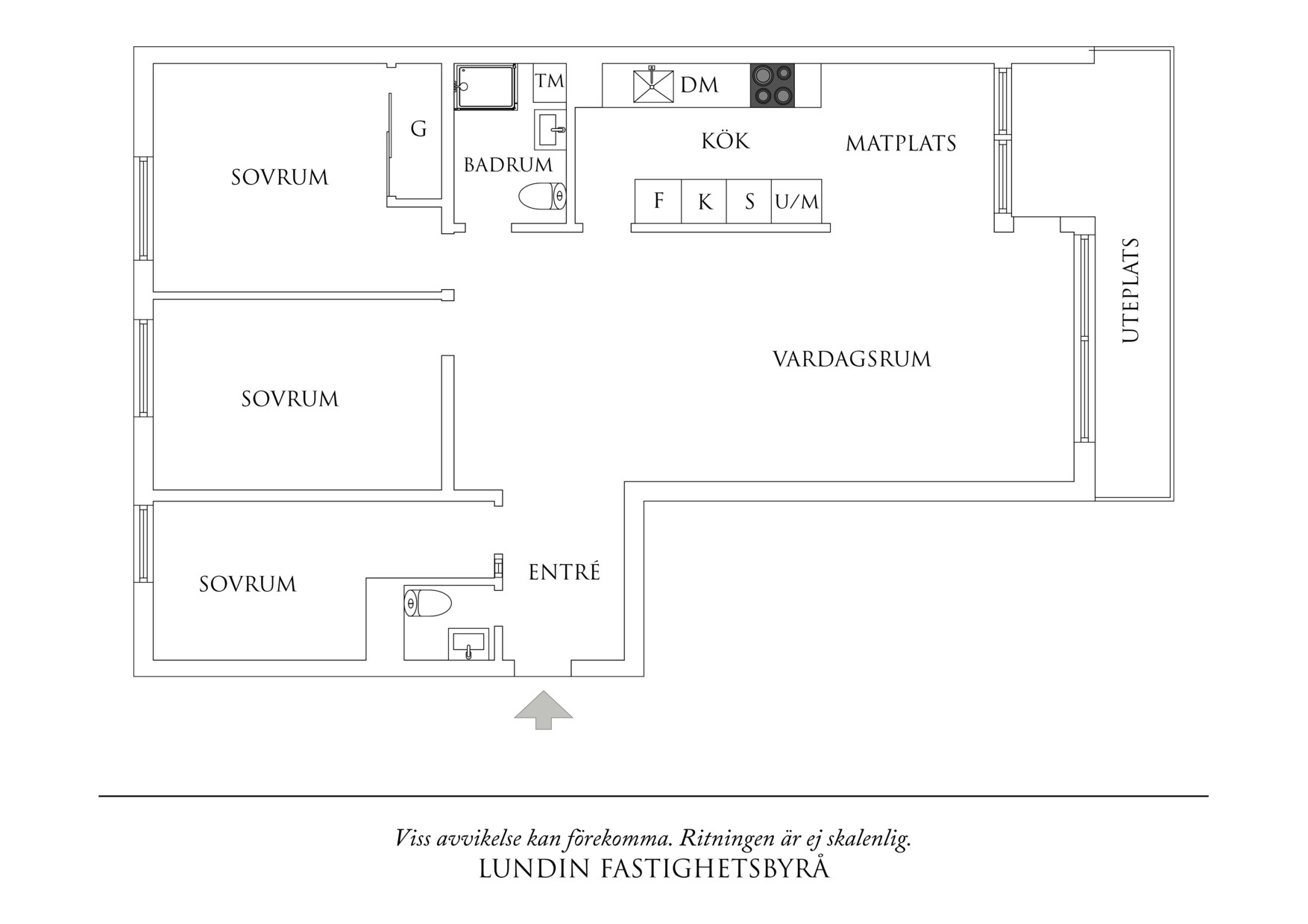 Planritning 1 Tredje Långgatan 38