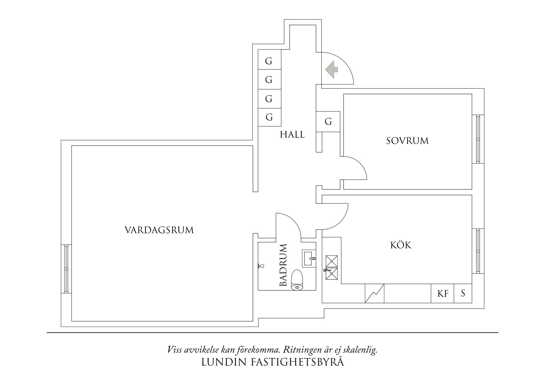 Planritning 1 Björcksgatan 48A