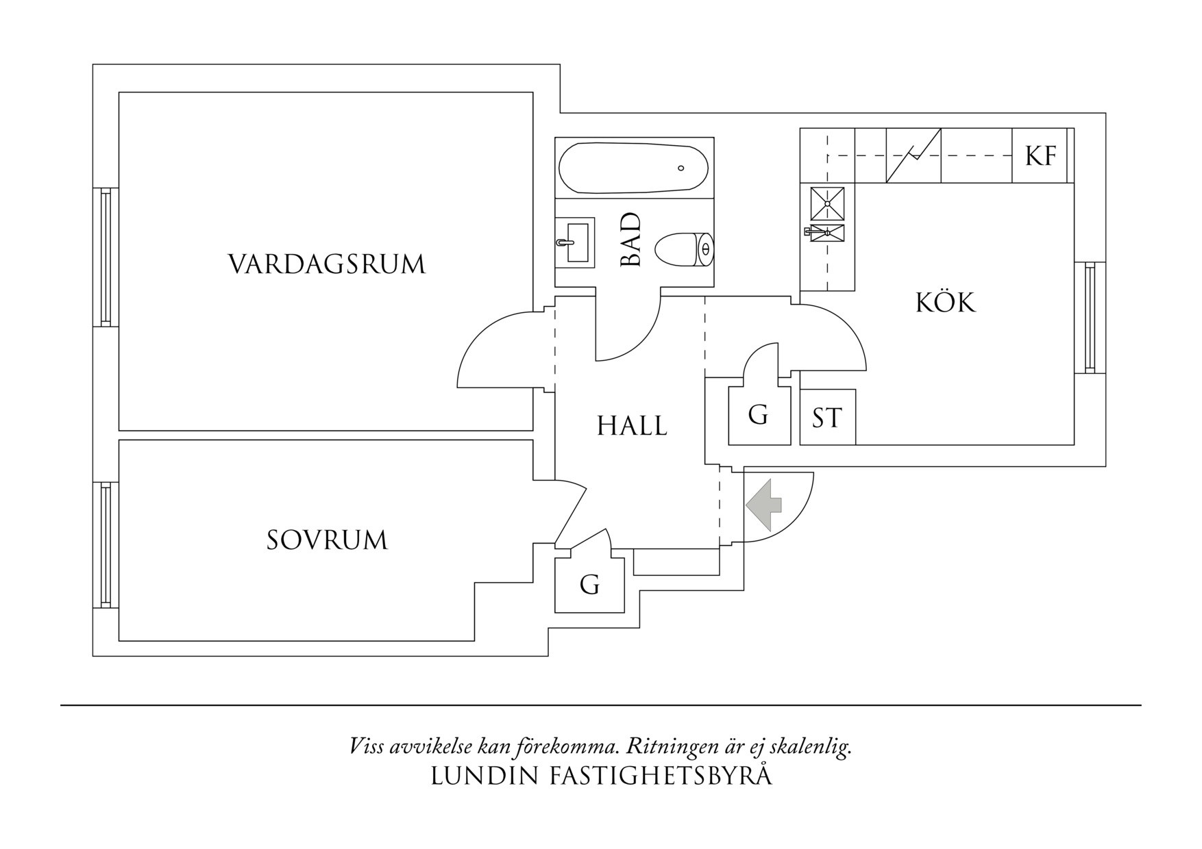 Planritning 1 Storhöjdsgatan 4B