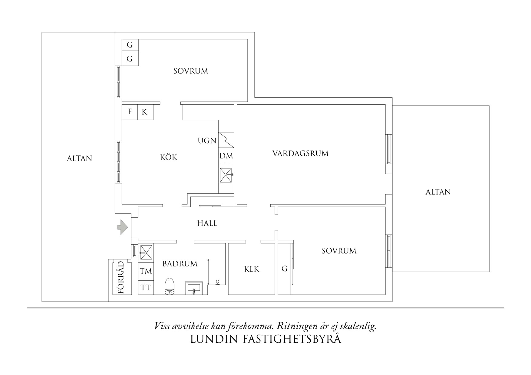 Planritning 1 Timmerslätt 22A