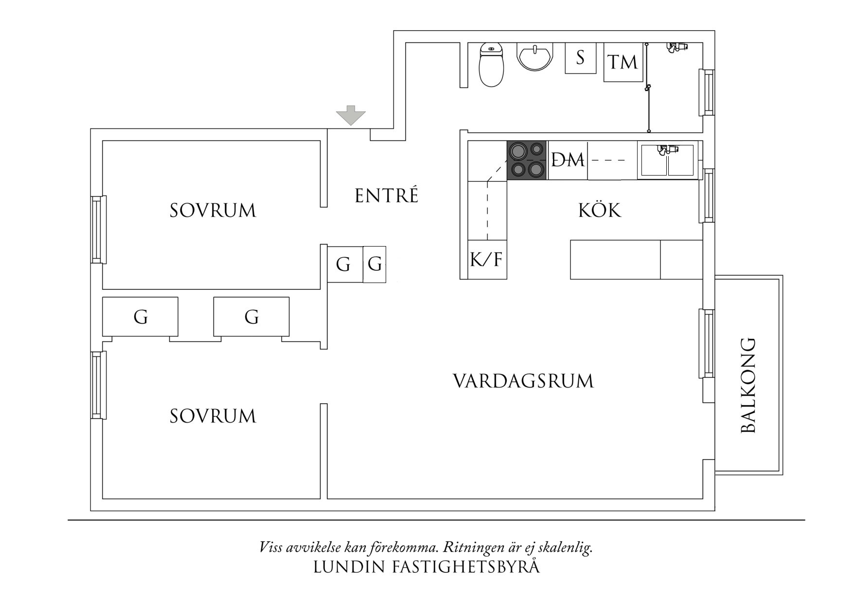Planritning 1 Stabbegatan 16