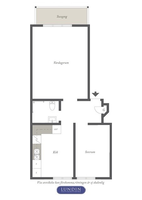 Planritning 1 Fjällgatan 3B