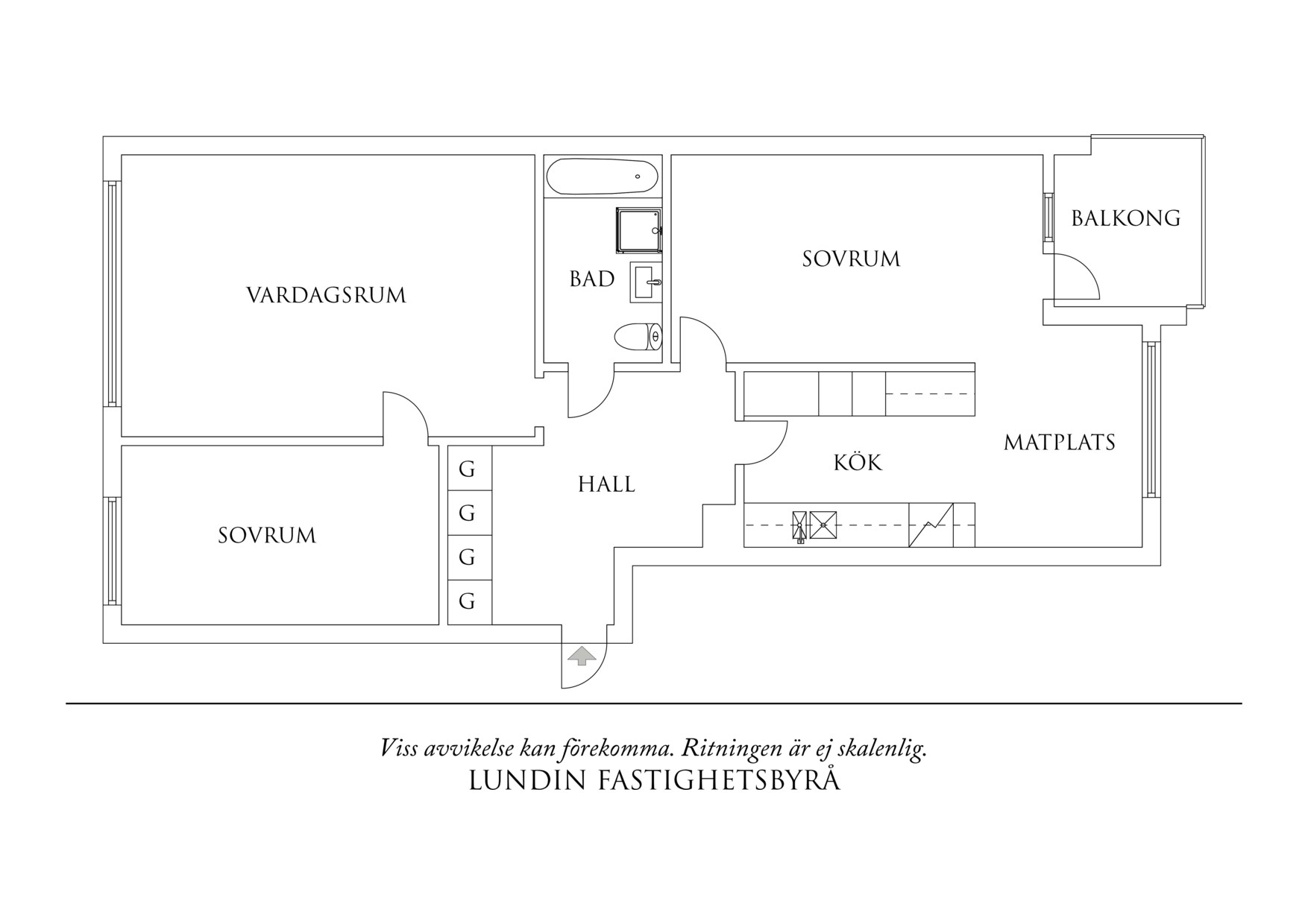 Planritning 1 Masthuggsliden 12