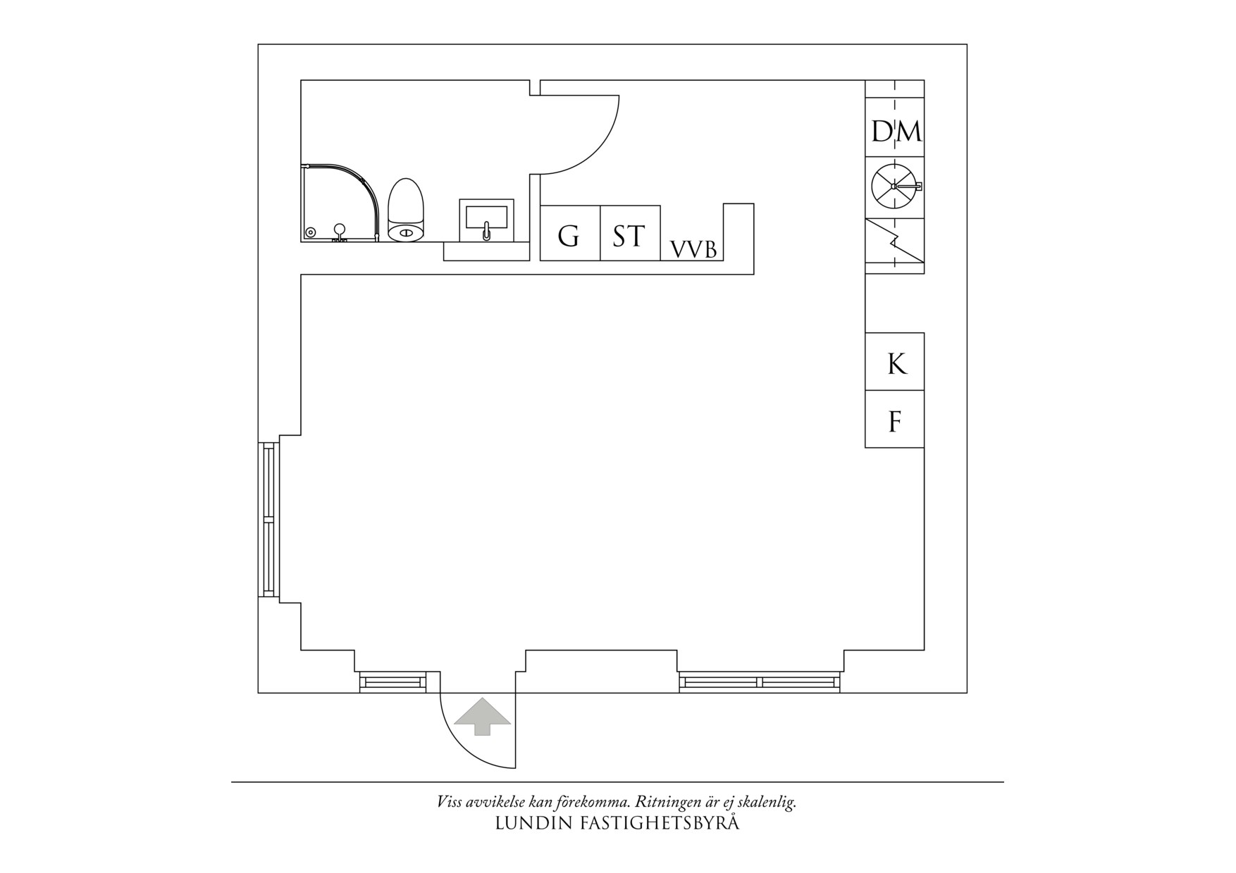 Planritning 1 Jöns Rundbäcks Plats 3B