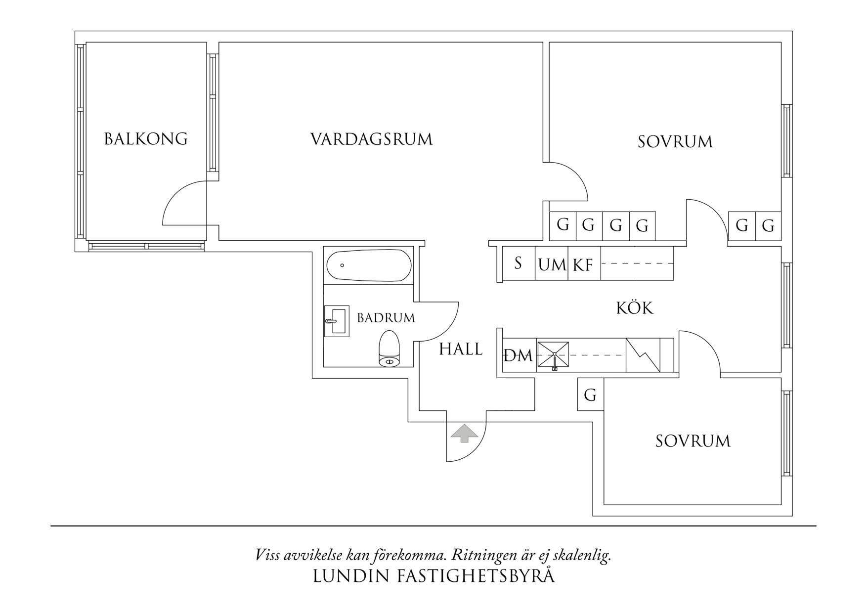 Planritning 1 Ponnygatan 1B