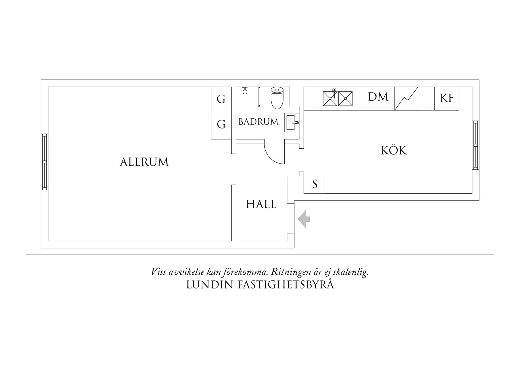 Planritning 1 Forsstenagatan 2C
