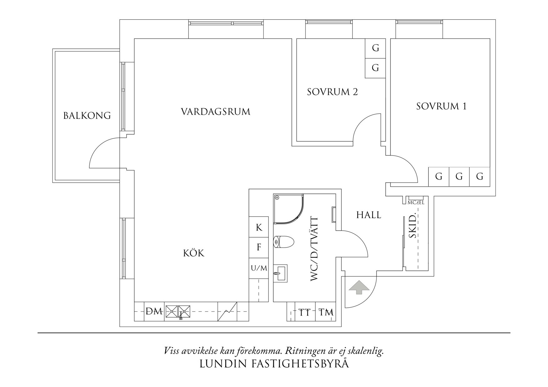 Planritning 1 Samuel Norbergsgatan 4