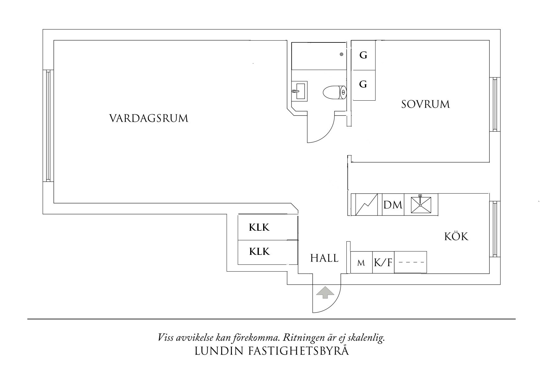 Planritning 1 Gibraltargatan 21E
