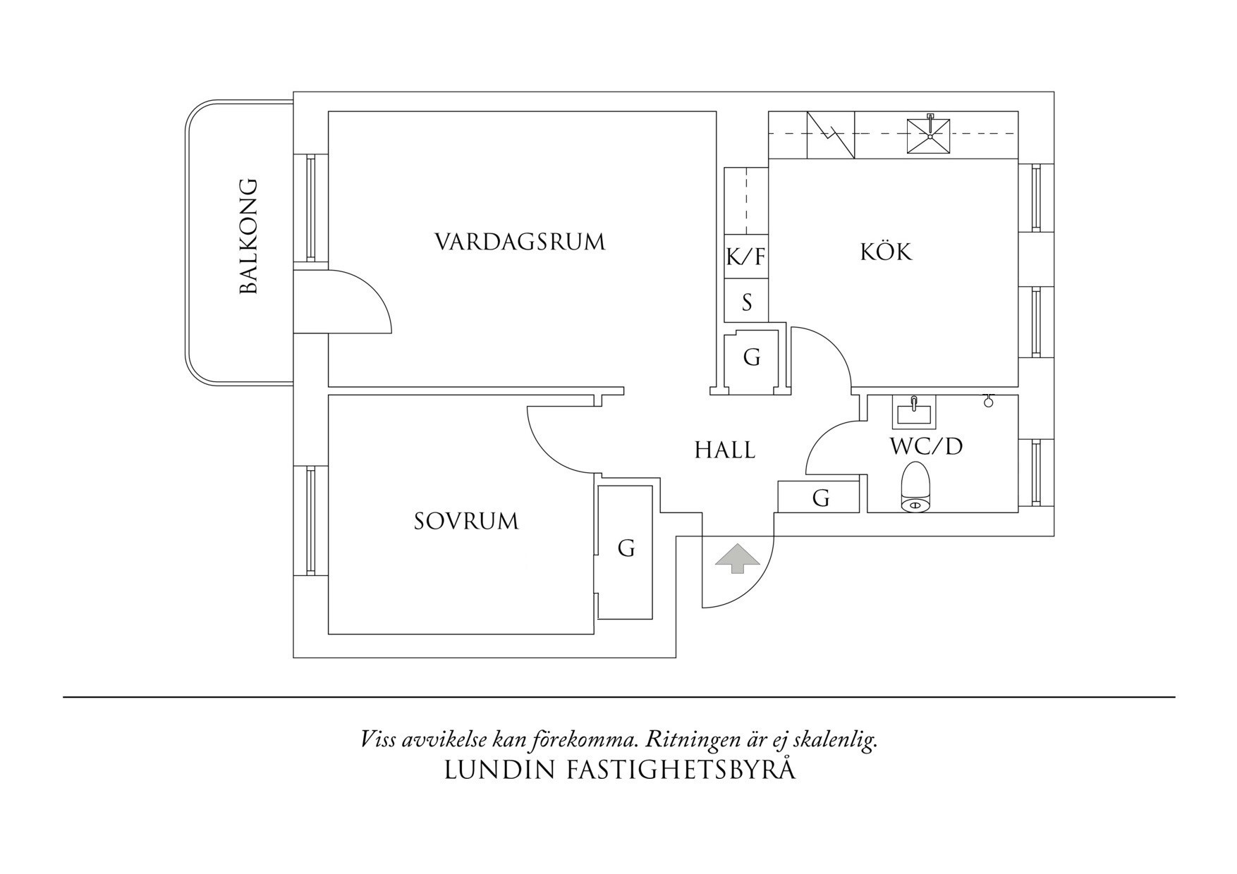 Planritning 1 Carl Larssonsgatan 1B