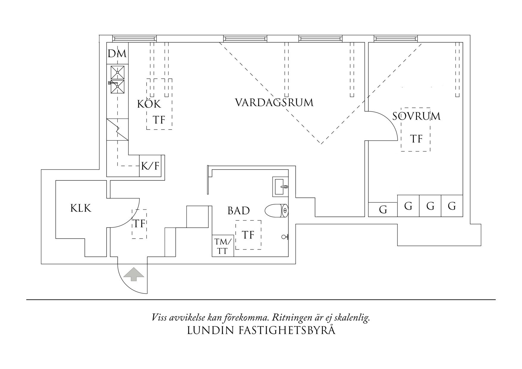 Planritning 1 Karl Gustavsgatan 7A