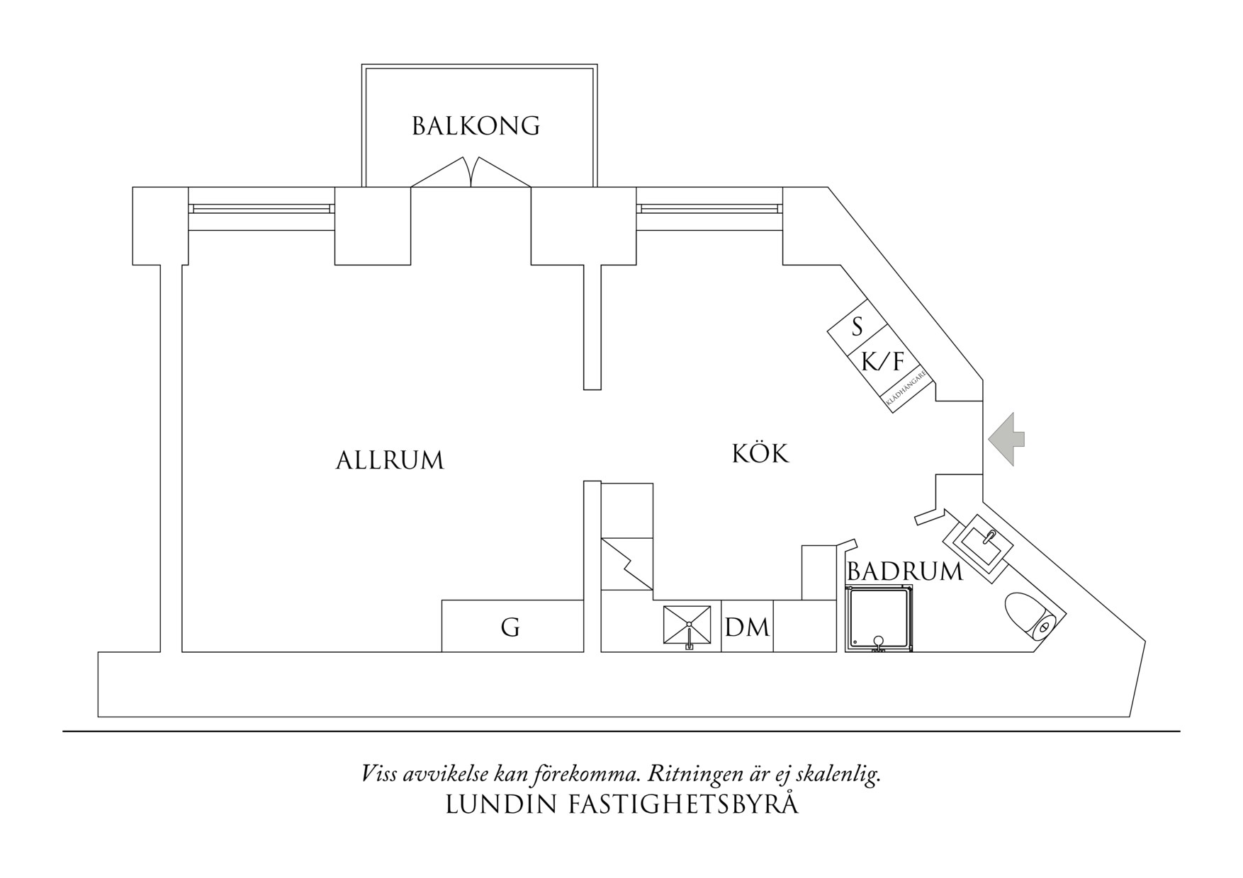 Planritning 1 Södra Vägen 6B