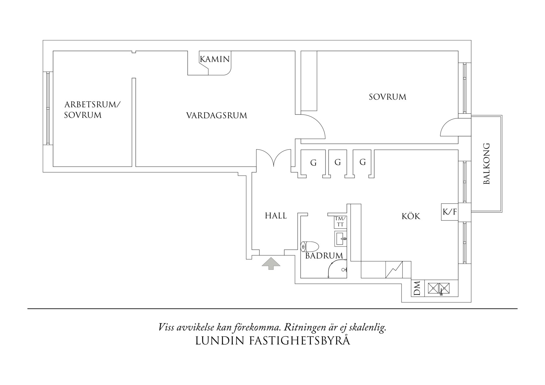 Planritning 1 Norra Gubberogatan 9