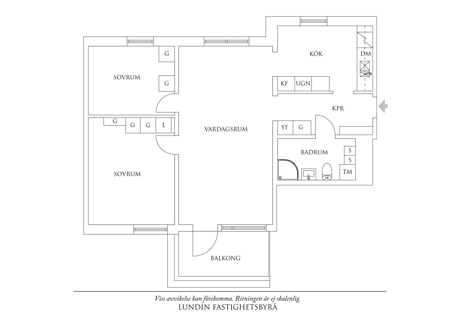 Planritning 1 Tomtegatan 3