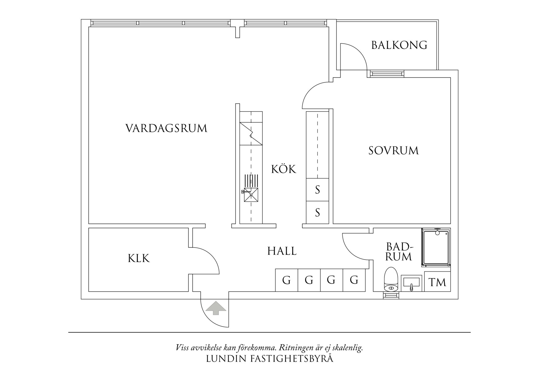 Planritning 1 Kallebäcksvägen 11B