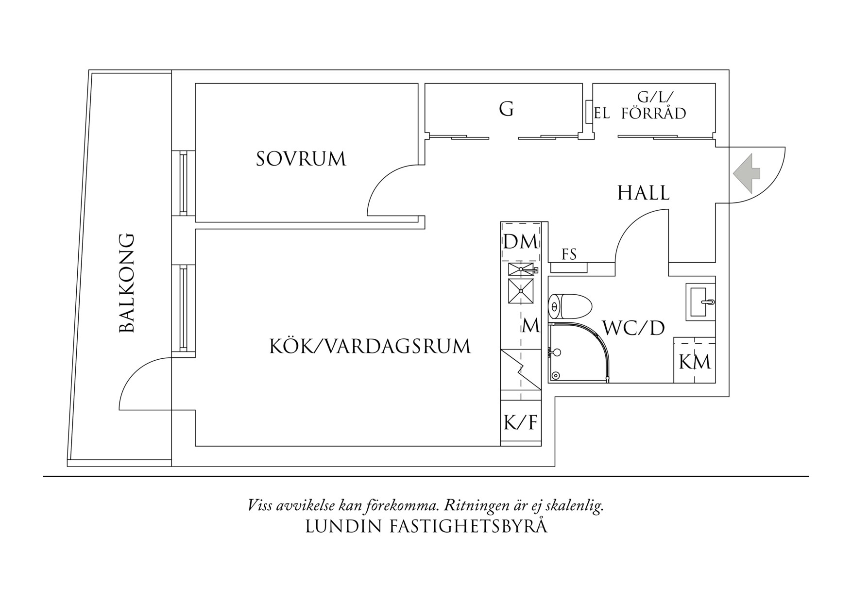 Planritning 1 Valthornsgatan 6
