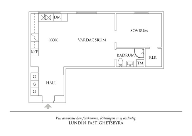 Planritning 1 Åbäcksgatan 4B