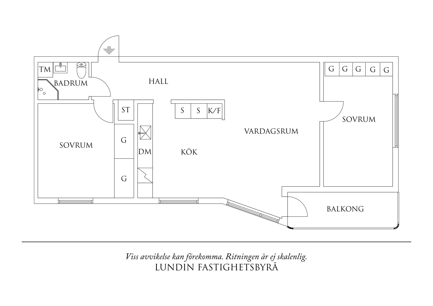 Planritning 1 Iskällareliden 5B