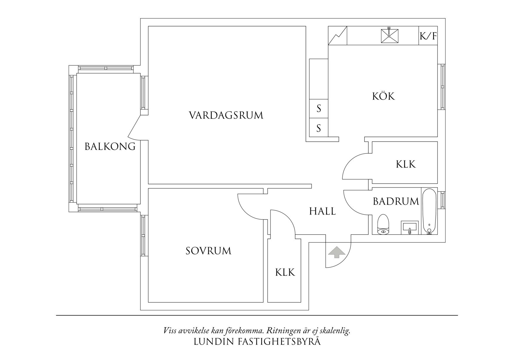 Planritning 1 Toleredsgatan 18C