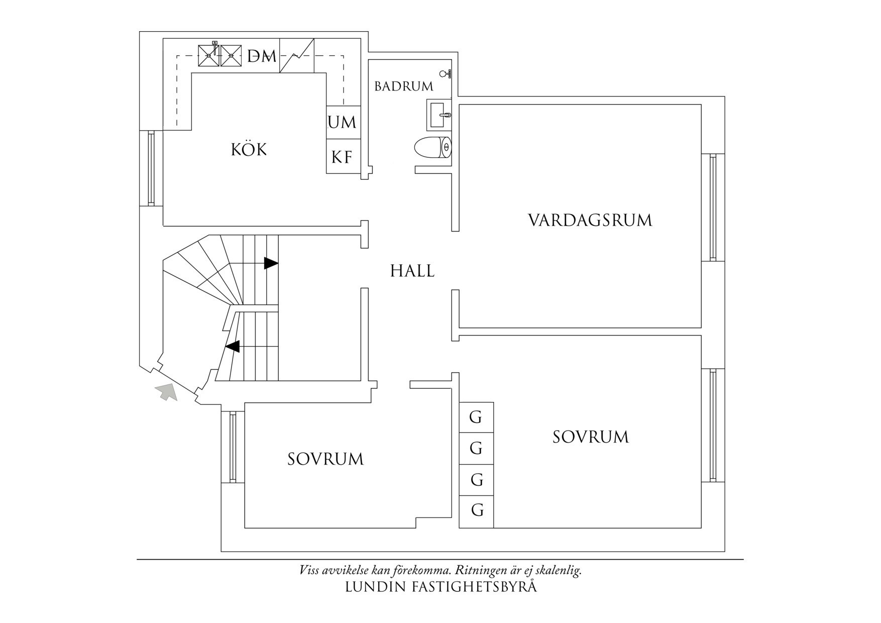 Planritning 1 Ekebergsgatan 4D