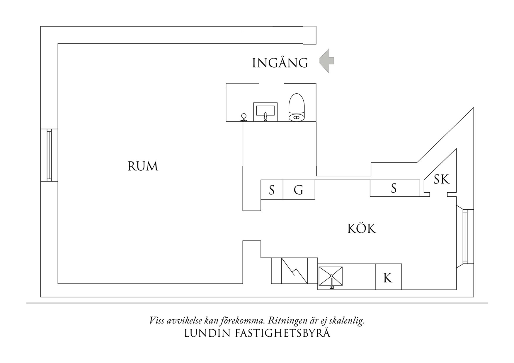 Planritning 1 Kennedygatan 14A