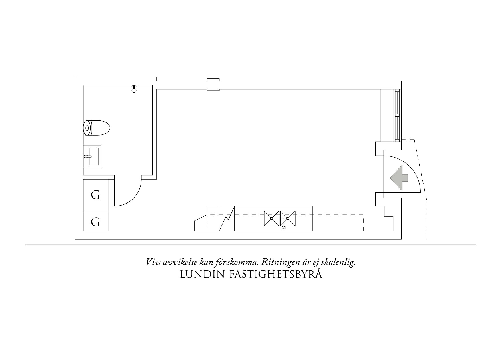 Planritning 1 Masthuggsterrassen 12F