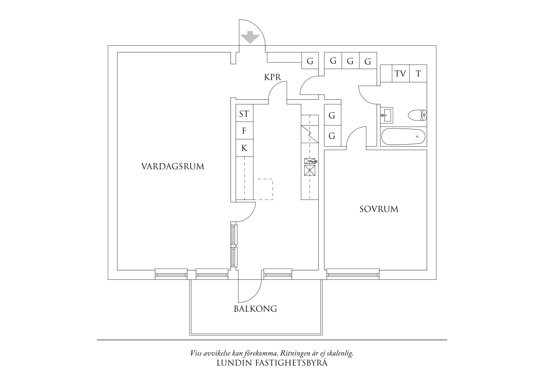 Planritning 1 Södra Vägen 17