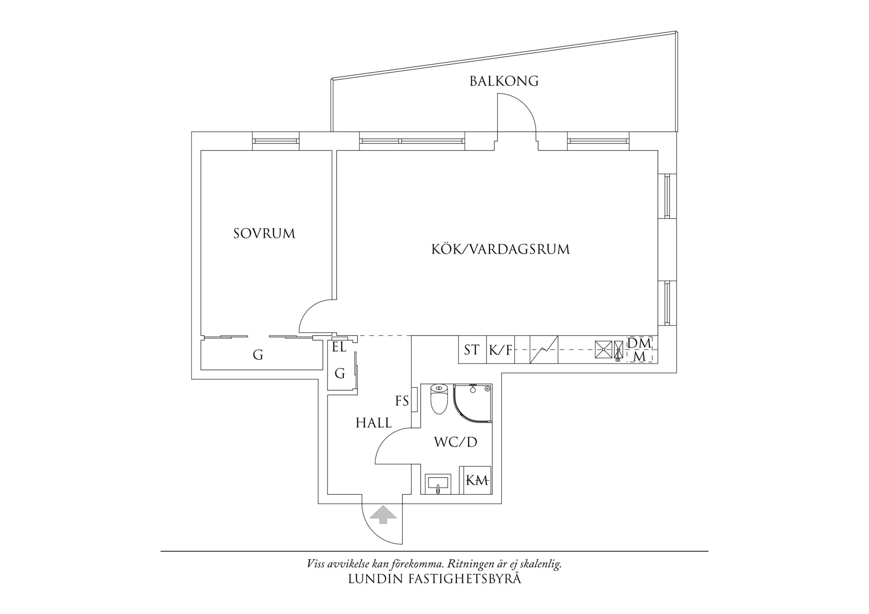 Planritning 1 Valthornsgatan 6