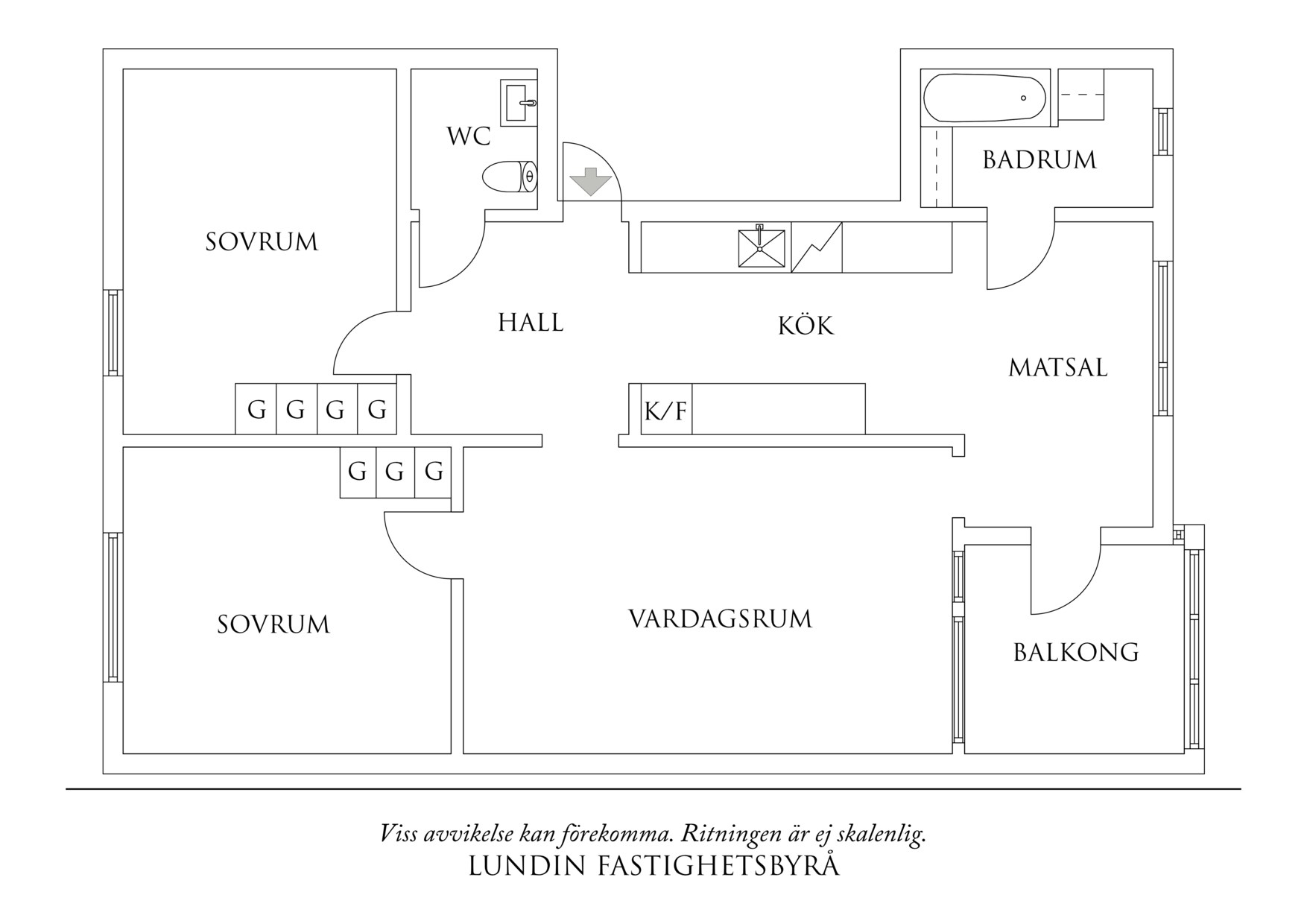 Planritning 1 Ponnygatan 6C