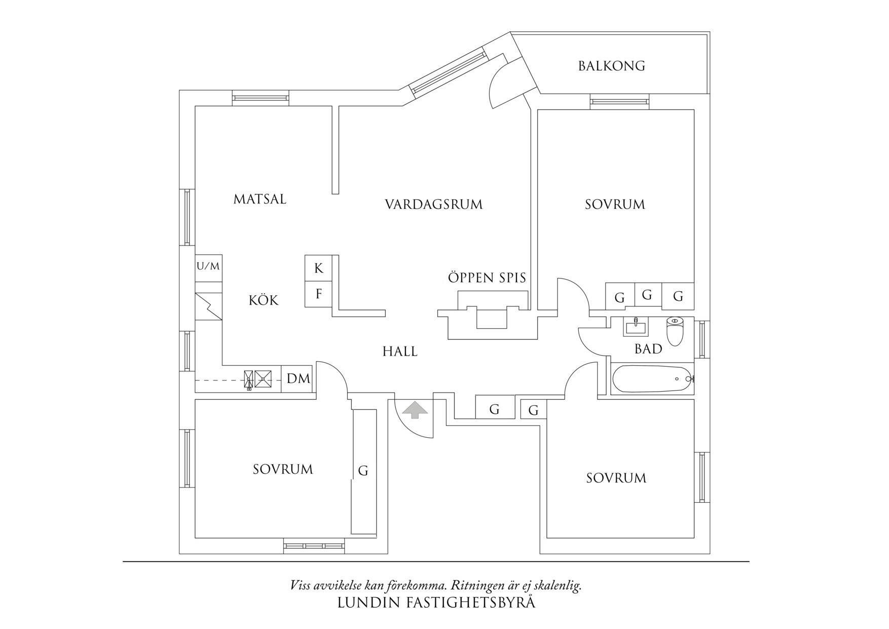 Planritning 1 Ättehögsgatan 11