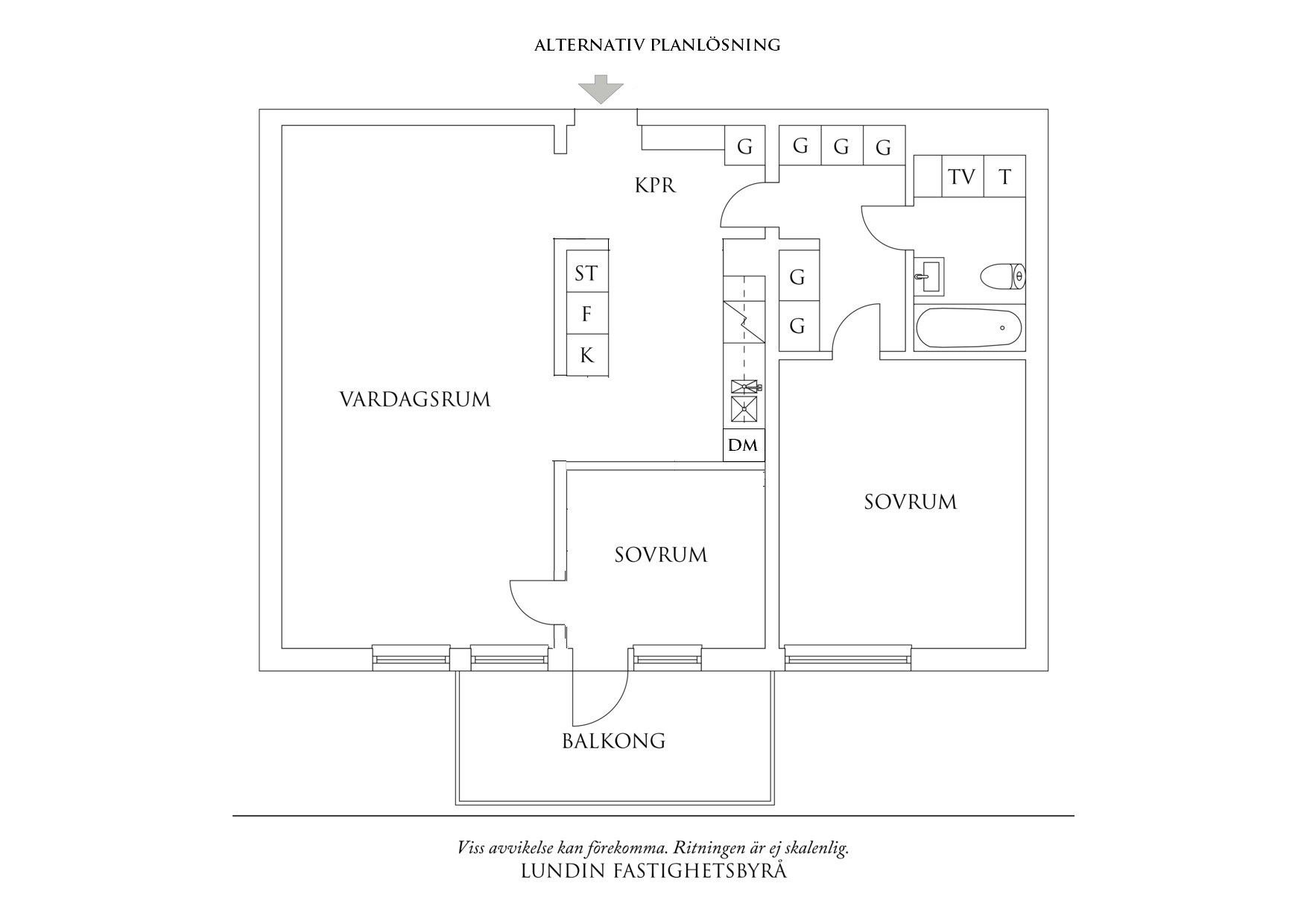 Planritning 2 Södra Vägen 17
