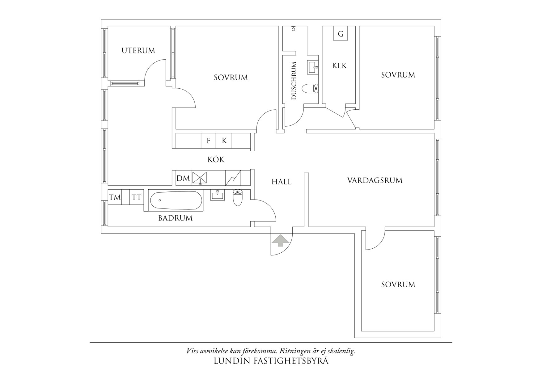Planritning 1 Östra Annebergsvägen 15