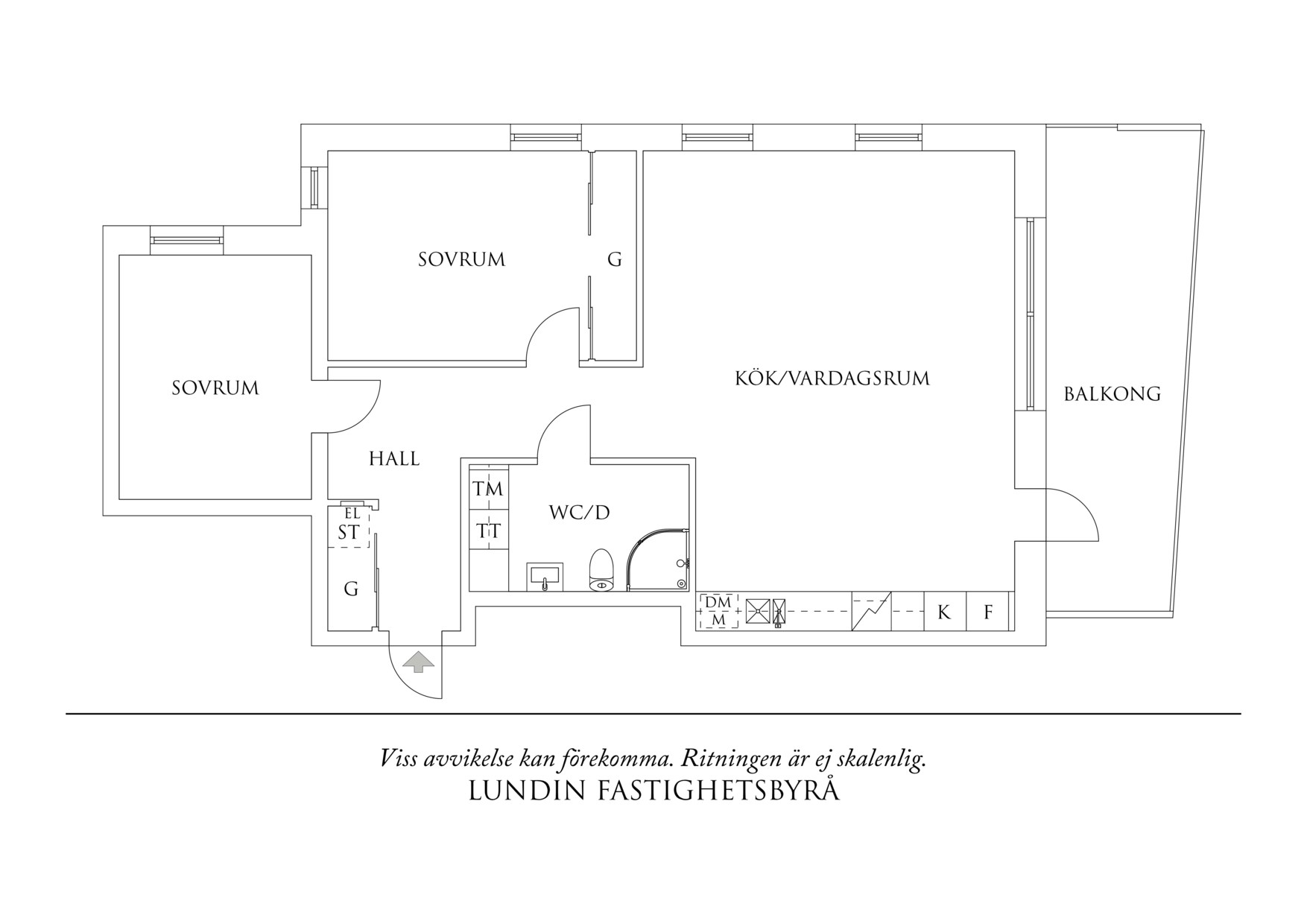 Planritning 1 Valthornsgatan 6