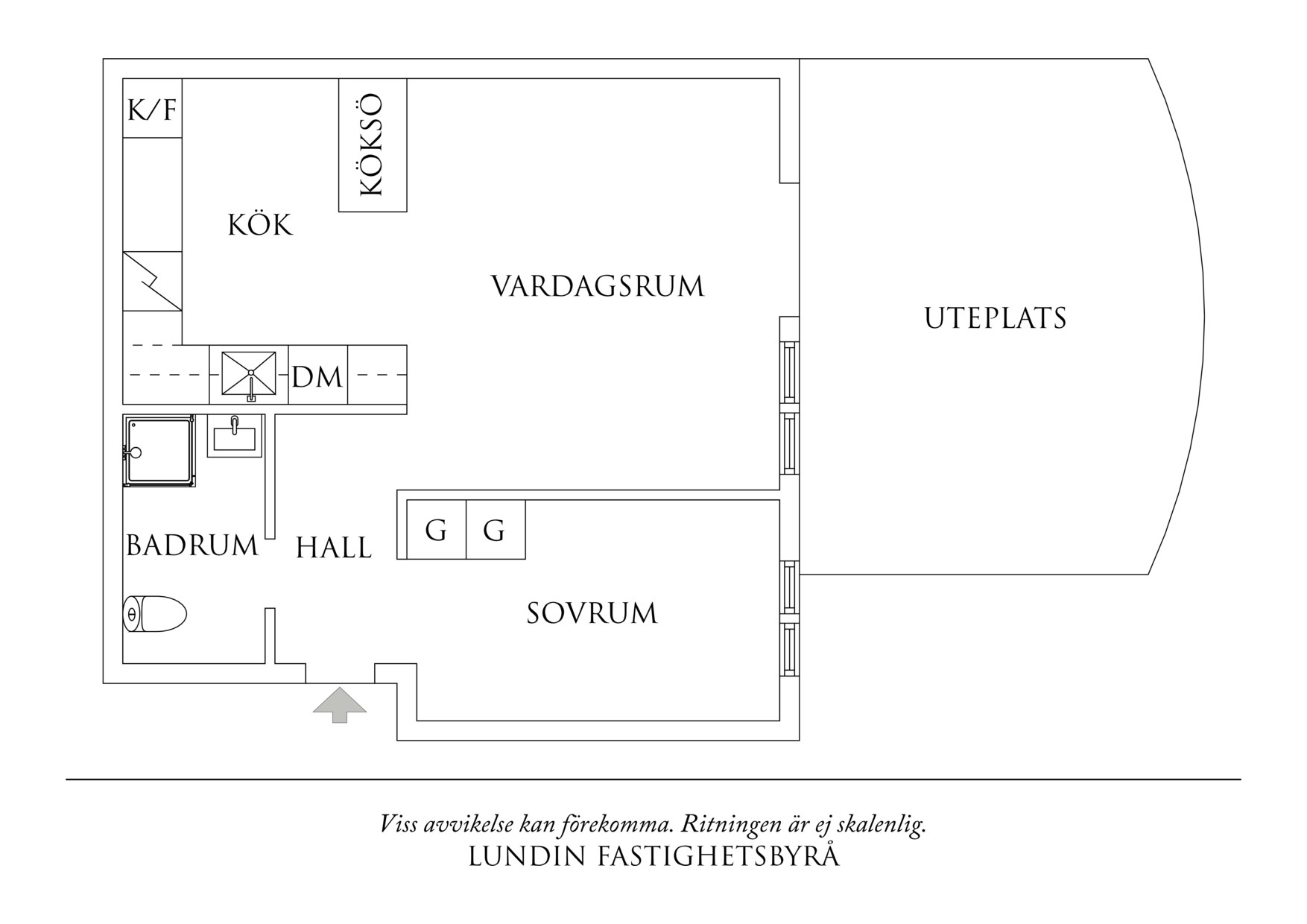 Planritning 1 Eklandagatan 45A