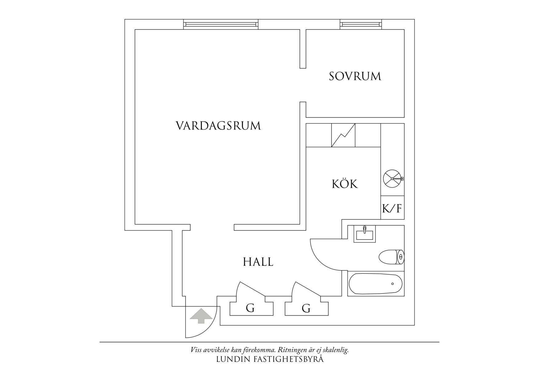 Planritning 1 Walleriusgatan 4